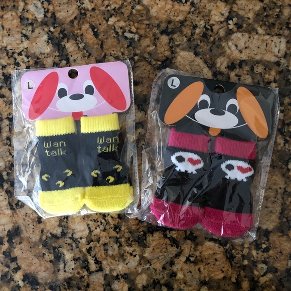 Wan Talk Dog Socks - Picture 1 of 3